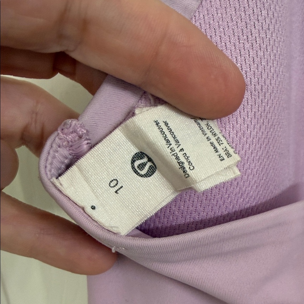 Lululemon Like a Cloud Longline Bra in Lavender Frost: 10 - Picture 5 of 7